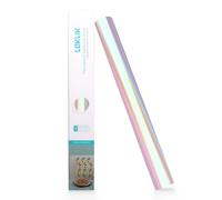 LOKLIK Vinyle Adhésif Permanent Holographique Rose - 1 Rouleau 30.5 x 90 cm, Idéal pour Verre, Métal, Plastique - Durable et Résistant aux Intempéries