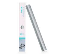 LOKLIK Rouleau Argent de Vinyle Pailleté Transfert de Chaleur Thermocolant Tissus Vêtement 1 pc 30.5 x 90 cm, Standard
