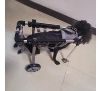 LOKLNEYK Aides à la mobilité for Animaux de Compagnie, fauteuils roulants 4 Roues avec Chariot Marche assisté en métal réglable for Chiens atteints paralysie des Membres postérieurs(M)
