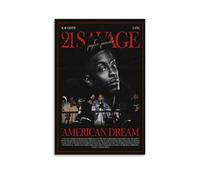 LOKLNEYK American Dream-21 Affiche d'art mural moderne minimaliste pour salon, chambre à coucher, bureau - Une décoration simple mais frappante pour les maisons modernes - 20 x 30 cm - Style sans