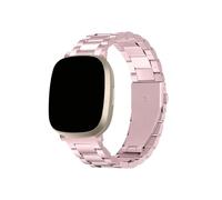 LOKLNEYK Bracelet de ceinture en métal adapté for Fitbit Versa 2 3 4 bandes bracelet de montre en acier adapté for Sense 2 Lite Correa(Pink,Versa 2 1or Lite)