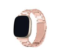 LOKLNEYK Bracelet de ceinture en métal adapté for Fitbit Versa 2 3 4 bandes bracelet de montre en acier adapté for Sense 2 Lite Correa(Rose gold,Versa 2 1or Lite)