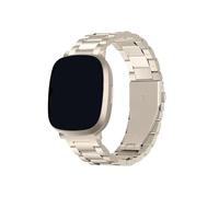 LOKLNEYK Bracelet de ceinture en métal adapté for Fitbit Versa 2 3 4 bandes bracelet de montre en acier adapté for Sense 2 Lite Correa(Light champagne,Versa 2 1or Lite)
