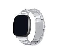 LOKLNEYK Bracelet de ceinture en métal adapté for Fitbit Versa 2 3 4 bandes bracelet de montre en acier adapté for Sense 2 Lite Correa(Silver,Versa3 4 or Sense2 1)