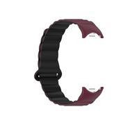 LOKLNEYK Bracelet De Montre En Silicone Adapté For Xiaomi Mi Band 8, Remplacement De Sport, Bracelet Double Couleur(Wine red black)