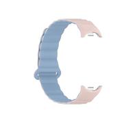 LOKLNEYK Bracelet De Montre En Silicone Adapté For Xiaomi Mi Band 8, Remplacement De Sport, Bracelet Double Couleur(Pink blue)