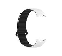 LOKLNEYK Bracelet De Montre En Silicone Adapté For Xiaomi Mi Band 8, Remplacement De Sport, Bracelet Double Couleur(White black)