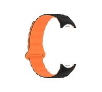 LOKLNEYK Bracelet De Montre En Silicone Adapté For Xiaomi Mi Band 8, Remplacement De Sport, Bracelet Double Couleur(Black orange)