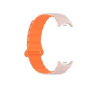 LOKLNEYK Bracelet De Montre En Silicone Adapté For Xiaomi Mi Band 8, Remplacement De Sport, Bracelet Double Couleur(Pink orange)