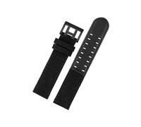 LOKLNEYK Bracelet de montre for hommes, en cuir véritable et Nylon, adapté for Hamilton kaki Field H760250/h77616533/h70605963 H68201993, 20mm 22mm(Black black clasp,20mm)