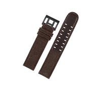 LOKLNEYK Bracelet de montre for hommes, en cuir véritable et Nylon, adapté for Hamilton kaki Field H760250/h77616533/h70605963 H68201993, 20mm 22mm(Brown black clasp,22mm)