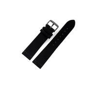 LOKLNEYK Bracelet en cuir véritable 16 18 19 20 22 24mm boucle ardillon bracelet(Black-black,18mm)