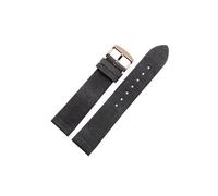 LOKLNEYK Bracelet en cuir véritable 16 18 19 20 22 24mm boucle ardillon bracelet(Grey rose,22mm)