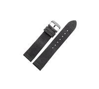 LOKLNEYK Bracelet en cuir véritable 16 18 19 20 22 24mm boucle ardillon bracelet(Grey silver,18mm)