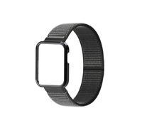 LOKLNEYK Bracelet En Nylon Adapté For Redmi Watch 2 /Xiaomi Mi Watch Lite/POCO Watch Strap Bracelet Band Boîtier En Métal Housse De Protection Bracelet En Nylon(3.Dark olive band,For POCO Watch)