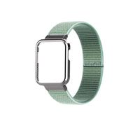 LOKLNEYK Bracelet En Nylon Adapté For Redmi Watch 2 /Xiaomi Mi Watch Lite/POCO Watch Strap Bracelet Band Boîtier En Métal Housse De Protection Bracelet En Nylon(5.Green band,For POCO Watch)