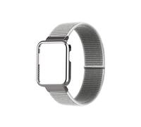 LOKLNEYK Bracelet En Nylon Adapté For Redmi Watch 2 /Xiaomi Mi Watch Lite/POCO Watch Strap Bracelet Band Boîtier En Métal Housse De Protection Bracelet En Nylon(4.White band,For Redmi Watch 2 Lite)
