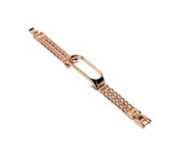 LOKLNEYK Bracelet Métallique Compatible Avec Le Bracelet De Remplacement For Mi Band 4 5 6 7(Rose Gold,Mi Band 3 4)