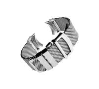 LOKLNEYK Bracelet Milanais Adapté For Samsung Galaxy Watch 6 Classic 47mm 43mm, Adapté For Samsung Watch 5 4 6 40mm 44mm Pro, Bracelet En Acier Inoxydable(Silver-Quick Fit,Watch 6 Classic 43mm)