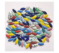 LOKLNEYK Carreaux de mosaïque à Faire soi-même, Carreaux de mosaïque en céramique irréguliers Multicolores 100 g, Pierres Fabrication for Loisirs créatifs, décoration Murale(9)
