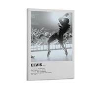 LOKLNEYK Elvis Poster mural moderne - Impression minimaliste pour salon, chambre à coucher et bureau - Une décoration simple mais frappante pour maisons modernes - 20 x 30 cm - Cadre
