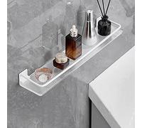 LOKLNEYK Étagère murale de salle bain Space en aluminium, support rangement flottant multifonctionnel for serviettes et cosmétiques(60Cm)