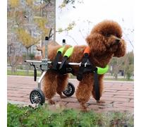 LOKLNEYK Fauteuil Roulant réglable et Confortable for Chien, Fauteuil léger for Les Pattes arrière, Poussette for Animaux de Compagnie for la Marche avec l'arthrite(Multi Colored,XXS)