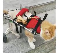 LOKLNEYK Fauteuil Roulant réglable for Chiens et Chats, Poussette légère for la rééducation des Animaux, déambulateur assisté for avec roulettes(M)