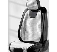 LOKLNEYK Housse De Siège Voiture en Soie Glacée Summer Cool Coussin Refroidissement Universel Anti-Transpiration Coussin Siège Voiture(1 Seat Black)