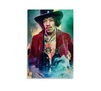 LOKLNEYK Jimi HendrixPoster mural moderne minimaliste pour salon, chambre à coucher, bureau, une décoration simple mais frappante pour les maisons modernes, 60 x 90 cm, style sans cadre