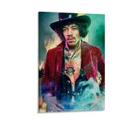 LOKLNEYK Jimi HendrixPoster mural moderne minimaliste pour salon, chambre à coucher, bureau, une décoration simple mais frappante pour les maisons modernes, 40 x 60 cm, style cadre