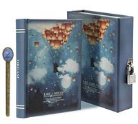 LOKLNEYK Like a Dream Moonlight Pattern Sketch Writing Verrouillable 288 pages DaiJournal Journal secret avec étui de rangement A6 Couleur envoyée au hasard