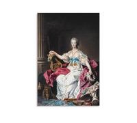 LOKLNEYK Madame Du Barry Poster mural moderne - Impression minimaliste pour salon, chambre à coucher et bureau - Une décoration simple mais frappante pour les maisons modernes - 50 x 75 cm sans cadre