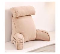 LOKLNEYK Oreiller de Relaxation de Lecture Premium Grand, oreillers de Dossier multifonctionnels for canapé et Chevet, Coussin avec accoudoir et TV(Champagne)