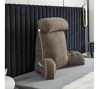 LOKLNEYK Oreillers de Dossier multifonctionnels, Coussin canapé et Chevet, avec accoudoir, for Lire des Jeux télévisés, Regarder se détendre(Champagne Camel)