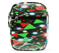 LOKLNEYK Petit sac à bandoulière pour homme et femme - Lumière fragmentée - Clignotant - Tendance - Pour voyage et course à pied - Avec sangle