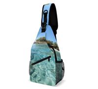 LOKLNEYK Sac de poitrine décontracté île des Fidji et mer transparente Sac à dos à bandoulière Sac à dos Sac à dos Sac à dos Sac à dos Sac à dos