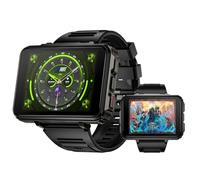 LOKMAT Montre intelligente 4G 6 Go + 128 Go Android Appel téléphonique Téléphone Téléphone Grand écran 2,4" Montre de sport 1500 mAh Double Caméra WiFi Bluetooth GPS Montre intelligente pour homme