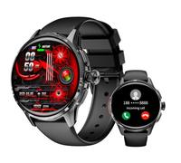 LOKMAT Montre intelligente Android avec carte SIM 4G, 1,6", AMOLED grand écran 3 Go + 32 Go, pour hommes et femmes, avec caméra rotative, WiFi, GPS, tracker d'activité de fitness (noir)