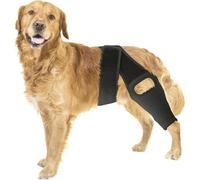 LoKori Attelle de Jambe Arrière pour Chien, Jambe de Protection pour la Jambe du Chien, with Ten Metal Spring Inserts, pour Blessure Articulaire Protection Entorse Blessure Guérison (S,Grey)