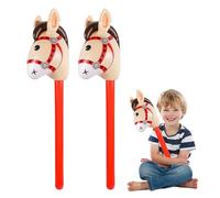lokxmve 2 Pièces Cheval Gonflable 100cm Bâton de Poney Gonflable pour Enfants Bâtons Gonflables de Chevaux Accessoires de Fête Gonflables pour Carnaval Fancy Thème Cheval Anniversaire Fête
