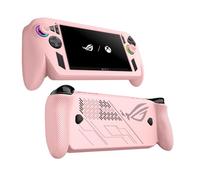 Lokyoyo Coque en silicone à couverture complète à 360° pour ASUS ROG Xbox Ally/Ally X 2025 - Antichoc, antidérapant, double protection contre les rayures avec capuchons de pouce (rose)