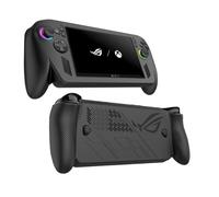Lokyoyo Coque en silicone à couverture complète à 360° pour ASUS ROG Xbox Ally/Ally X 2025 - Antichoc, antidérapant, double protection contre les rayures avec capuchons de pouce (noir)