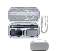 Lokyoyo Étui de transport pour Insta360 X6 Essentials Bundle, gris, Étui de | Sac de rangement de voyage en polyuréthane résistant aux chocs avec doublure douce et bandoulière, kit complet de rangement