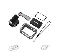 Lokyoyo Kit de poignée de photographie de rue compatible avec DJI Osmo Action 6 - Poignée latérale pour appareil photo avec pare-soleil, interface griffe et dragonne