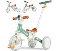 LOL-FUN 5 en 1 Tricycle avec Direction et poignée de Poussée pour 1-4 Ans