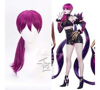 LOL KDA Perruque de cosplay Ahri Kda Akali Rogue Assassin Evelynn Kaisa + bonnet Evelynn
