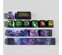 LOL Kit de 12 Capuchons de Touches, PBT OEM Profile Dye Sublimation Disposition pour Clavier Mécanique Gamer, pour Joueurs PC (Riven)