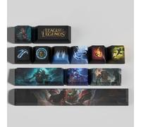 LOL Kit de 12 Capuchons de Touches, PBT OEM Profile Dye Sublimation Disposition pour Clavier Mécanique Gamer, pour Joueurs PC (Nautilus)