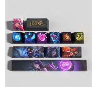 LOL Kit de 12 Capuchons de Touches pour Clavier Mécanique Gamer, PBT OEM Profile Dye Sublimation Disposition, pour Joueurs PC (Ahri)